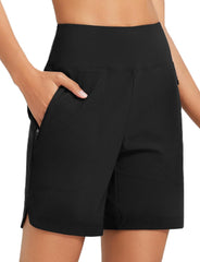 baleaf Women's 3"/5"/7"/9" High Waisted Swim Board Shorts Quick Dry Swimsuits Bottoms Trunks with Pockets