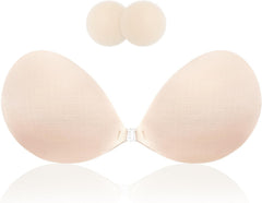 queensecret Adhesive Bra, Push up Strapless Self Adhesive Bra, Invisible Silicone Bra for Backless Dress