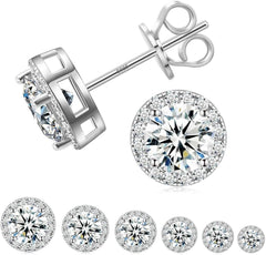 Jewelry Moissanite Stud Earrings, S925 Sterling Silver Unisex Earring, Gold/Silver Earrings For Men Women Gift