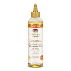 African Pride Moisture Miracle 5 Essential Hair Oils with Vitamin E | Moisture, Shine, Protection, and Growth | Argan, Castor, Grapeseed, Coconut, and Olive Oil | 4 oz