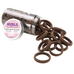 HOYOLS 100pcs Soft Hair Ties no Damage, Seamless Soft Thick Ponytail Holder Scrunchies Head Bands No Crease for Women Girls (Brunette Brown Set)