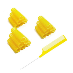18PCS Self Grip Small Hair Curlers Heatless Roller Hair Curlers Pro Salon Hairdressing Curler DIY Curly Hairstyle Hair Rollers Tools Rat Tail Comb for Women Medium Short Hair(0.8 x 2.4 Inch)