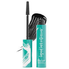 Thrive Causemetics Liquid Lash Extensions Mascara, Tubing Thrive Mascara Lengthening, Volumizing & Curling, Smudge Proof, Washable, No Clumping or Flaking, Vegan & Cruelty Free, Crystal (Brown Black)