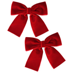 2PCS Velvet Hair Bows Black Hair Ribbon Clips 4" Big Fall Alligator Clips Hair Accessories for Women Girls Toddlers Kids Baby