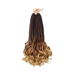 Crochet Hair for Black Women 22 Inch 8 Packs Crochet Braids Box Braids Crochet Hair Pre Looped French Curl Crochet Braids With Curly Ends Hair Extensions Braids(22 Inch,1B)