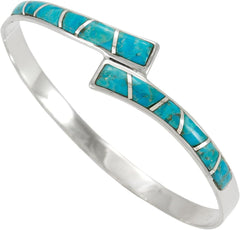 Turquoise Bracelet Sterling Silver 925 Genuine Gemstone Bangle Bracelet