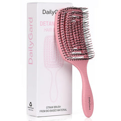 Detangling Brush, Dry and Wet Vented Detangler Hair Brush for Women and Men, Professional Paddle Curved Styling Hairbrush for Straight/Curly/Thick/Long/Wavy/Damaged Hair, Blue
