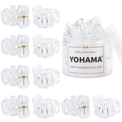 YOHAMA 10 pcs Hair Clips Medium Small 1.57 Inch Octopus Claw Clips 4cm Medium Jaw Clips Durable Strong Grip for Women Girls Thick Hair.
