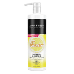 John Frieda Go Blonder Lightening Shampoo for Blonde Color-Treated Hair, Paraben, Phthalate, Silicone and Ammonia Free, Cruelty Free, Vegan Friendly Shampoo 8.3 oz Bottle