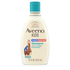 Aveeno Kids Curly Hair Conditioner, Hydrating Conditioner, Kids Curly Hair Products, Oat Extract & Shea Butter, Gentle Scent, 12 fl. oz (Pack of 1)