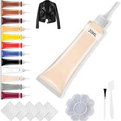 Advanced Leather Repair Gel, 2025 New Car Seat Leather Repair Kit, Vinyl Repair Kit, Multifunctional Sofa and Jacket Repair, for Seats, Sofas, Wallets, Jackets, Etc. (Red)