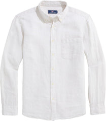 vineyard vines Mens Linen Surfside Solid Shirt