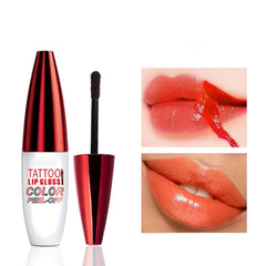 Peel Off Lip Tint, Wipe-On Colour Liquid Lipsticks, Tattoo Lip Glaze, Matte High Pigment Long Wear Waterproof, Transfer-Proof, Non-Stick Cup, Liquid Lip Gloss Makeup for Women (01, 100g)
