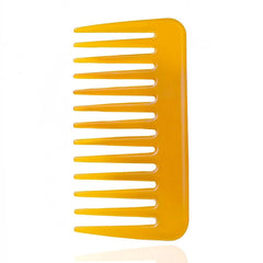 Mini Wide Tooth Detangling Comb for Curly, Wavy Hair - Portable Shower and Beard Comb for Men and Women, Styling for Wet, Dry, Long Hair (Brown)