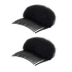 Hair Comb, 2PCS Charming Bump It Up Volume Inserts Hair Decoration Comb Sponge Foam Do Beehive hair styler Insert Tool (Beige, Nylon)