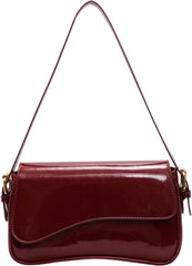 Shoulder Bag for Women Trendy Purse PU Leather Hobo Handbags Clutch Saddle Bag with 2 Removable Stra