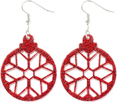 Christmas Acrylic Earrings Glitter Christmas Tree Sweater Reindeer Bulb Holiday Earrings Decoration Christmas Jewelry