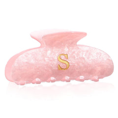 HAIMEIKANG Acrylic Letter Hair Clips For Women - Initial Cute Hair Claw Clips for Bridal Monogram Hair Claw Alphabet Hair Clip,Large Claw Clip for Thick Hair
