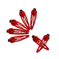 20 Pcs Ladybug Hair Clips, Animal Hair Clips for Girls and Women, Girl Hair Accessories, Snap Barrettes, 5cm/1.96inch, 20 Piece