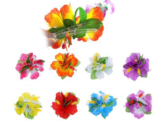 ALIMITOPIA Flower Hair Clip Bohemia Hawaiian Fabric Artificial Orchid Flower Hairpin Barrette Headdress Bobby Pins Headwear Hair Accessories(3.5 inches;5pcs)