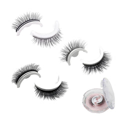 Phansta Eyelashes, Phansta Self-Adhesive Eyelash Extensions, Reusable Self Adhesive Eye Lashes, Waterproof False Eyelashes, Natural Look, No Glue, Easy to Wear and Remove (Natural*3)