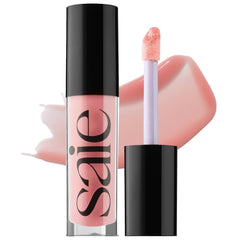 Saie Glossybounce - Hydrating Lip Gloss and Tinted Lip Oil Hybrid with Hyaluronic Acid & Jojoba Oil for Non-Sticky, Ultra-Shiny, Plump & Soft Lips - Everyday Makeup Essential - Burst (.17 oz)