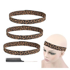 6 Pcs Elastic Band Lace Melting Bands Adjustable Wig Headbands for Lace Frontal Laying (Width 1 Inch)