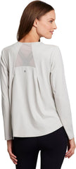 RBX Active Women's Long Sleeve Ventilated Mesh Lightweight Running Workout Crewneck T-Shirt