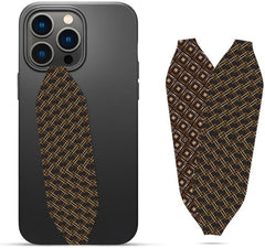 Phone Grip Strap - Reversible Finger Holder for Phone Back, Customizable Anti-Slip Design, Wireless Charging Compatible Detachable Holder for iPhone - Wavefront Whirls