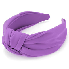 TOBATOBA Women's Knotted Satin Silk Head Bands, Wide Non-Slip Fashion Hair Accessories - Pink Top Knot and Headbands