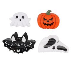 8pcs Mini Halloween hair clips for Women Pumpkin Ghost Skeleton Spide Web Hair Claw Clips Hair Accessories