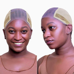 Lace Wig Grip Cap for Glueless Wig 4x5 Transparent Lace Reusable Wig Caps, Wig Grip Band for Lace Front Wigs to Keep Wigs in Place, Adjustable Wig Cap with Grip Band Non Slip Cap for Women (Brown)