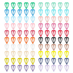 ECADY 100-Piece Metal Snap Hair Clips for Girls, Toddlers, and Kids - Perfect for Fine Hair, Thick Hair, and More - Featuring Fun Star Designs