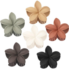 Flower Hair Clips for Women 6 Pcs Hawaiian Large Claw Clips Plumeria Medium Hair Claw Clips for Thick Thin Hair Hibiscus Tropical Beach Hair Accessories for Women Girls and Girls (ABS)