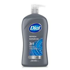 Dial Men 3in1 Body, Hair and Face Wash, Recharge, 32 fl oz