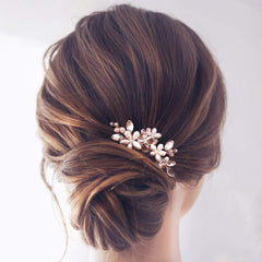 JAKAWIN Pearl Bride Wedding Hair Pins Silver Bridal Hair Piece Accessories Decorative Hair Clips for Women HP065 (Silver)