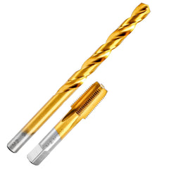 3/8"-16 UNC Tap and 5/16" Drill Bit Kit, M2 HSS Drill and Tap Set, Combination of Drill and Tap Kit for Metal