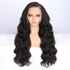 Pizazz 13x6 Body Wave Transparent Lace Front Wigs Human Hair Pre Plucked 180 Density HD Lace Frontal 9A Glueless Wigs with Baby Hair for Women 26Inch