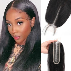 Brazilian 2x6 Human Hair Lace Closure HD Transparent 2x6 Body Wave Lace Closure Middle part Human Hair Kim K Closure With Baby Hair (16 inch)