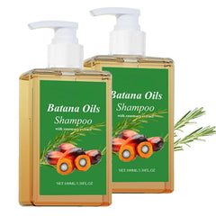 100% Batana Oil Shampoo, 100% Rosemary Oil, Shampoo De Batana Para La Caida Del Cabello, Nourishes and Regenerates Hair-Soft and Fluffy for Men & Women (2pcs)