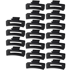 18 Pack Hair Claw Clips,Hair Clips For Women,Large Hair Claw Clips For Thick Hair,Nonslip Matte Hair Clips Hair Accessories Women Girl Birthday Christmas Gift (18 Pack BLack)