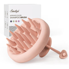 Sndyi Silicone Scalp Massager Shampoo Brush, Hair Scrubber with Soft Silicone Bristles, Scalp Scrubber/Exfoliator for Dandruff Removal, Wet Dry Scalp Brush for Hair Growth & Scalp Care, Mint Green
