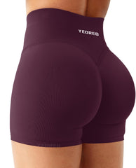 YEOREO Workout Shorts Womens Butt Lifting 4.5" Seamless Hidden Scrunch High Waist Gym Tummy Control Christiy Biker Shorts