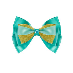 Princess Hair Bow Clips for Girls Women 5 Inch Fairy Hair Accessories Red