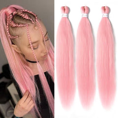 Pre Stretched Braiding Hair,26 Inch 2 Packs Yellow Braiding Hair, Yaki Texture Prestretched Crochet Braids Hair Professional Synthetic Hair Extension Itch Free Hot Water Setting (2 Packs,Yellow#)