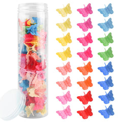Ahoney 60PCS Mini Butterfly Hair Clips for Hair with Box Glitter 90s Y2k Hair Accessories for Girls Women (White)