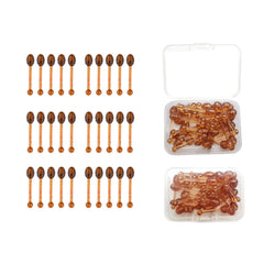Lip Applicators Stick Lip Balm Applicator with Small White Box Plastics Lip Brush Stick Lip Mask Applicator Lip Balm Honey Jar (30)