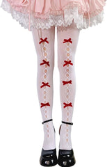 Dorilin Womens Fishnet Tights with Bows Lolita Fishnet Stockings 80S 90S Gothic Leggings
