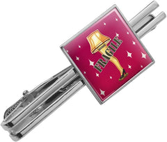 GRAPHICS & MORE A Christmas Story Fragile Square Tie Bar Clip Clasp Tack- Silver or Gold