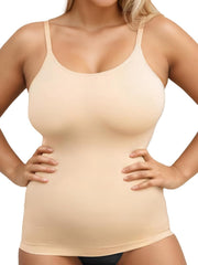 Compression Tank Tops for Women, High Shaping Scoop & V-Neck Cami, Shapewear Tummy Control Camisole